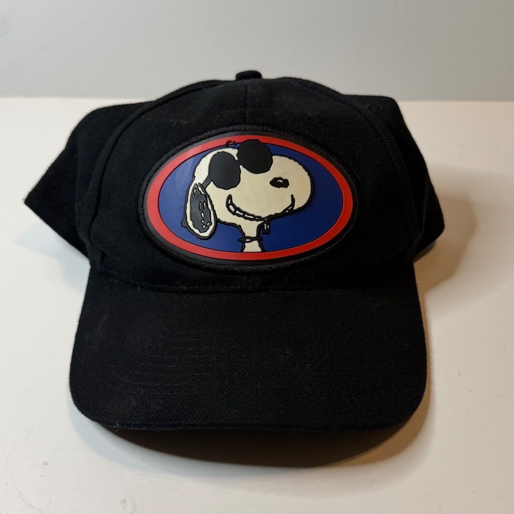 VTG Peanuts Joe Cool Snoopy Snapback Black Head Start Sportswear Baseball Cap
